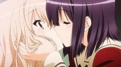 anime girls kissing